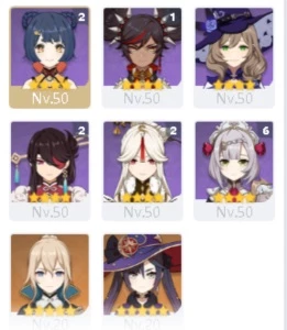 Conta Genshin Impact AR51 3  Personagens 5*