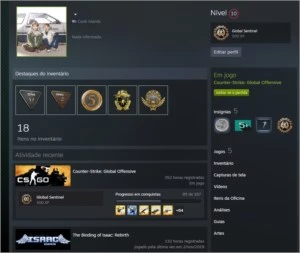 CS:GO PRIME: STEAM 7 ANOS / 5 MEDALHAS / 109 WINS / 354HRs - Counter Strike