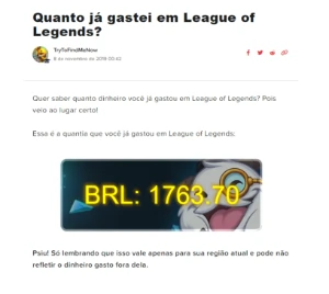 conta lol platina 1 - 108 skins - 1700 reais gastos - League of Legends
