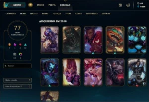 Conta League of Legends 110 campeões / Gold s8 / 77 skins LOL