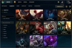 Conta League of Legends 110 campeões / Gold s8 / 77 skins LOL