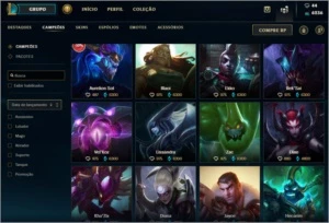 Conta League of Legends 110 campeões / Gold s8 / 77 skins LOL
