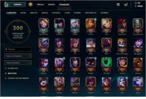 Conta League of Legends 110 campeões / Gold s8 / 77 skins LOL