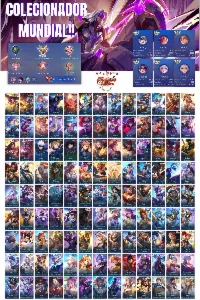 Continha de Mlb 620 skins 7 legend várias collector - Mobile Legends