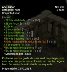 Itens/set De Força Pvp Lvl 200 No Brutas - Dofus