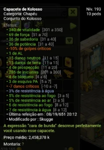 Itens/set De Força Pvp Lvl 200 No Brutas - Dofus