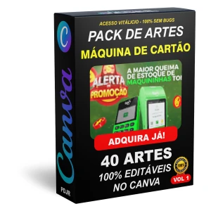 Pack Canva Máquina de Cartão - 40 Artes Editáveis - Outros