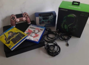 PS4 todo bom, bem conservado jogos, controles novos redset e - Outros
