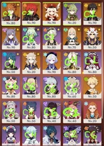 Conta Genshin AR55 com 9 t5 Zhongli,Albedo,Itto,Klee,Diluc.. - Genshin Impact