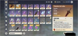 Conta Genshin Impact AR48 Venti e Diluc + 8769 gemas