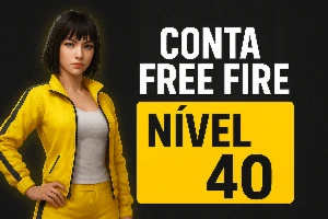 Conta free fire nível 40 gemada