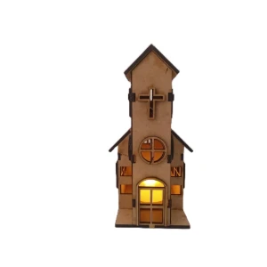 Igreja em mdf com e sem luz led, maquete luminaria... - Artesanato e Personalizados