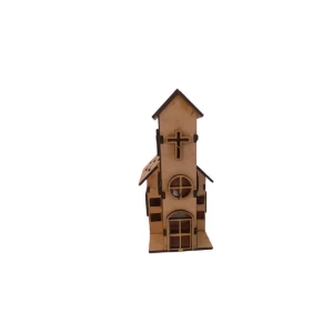 Igreja em mdf com e sem luz led, maquete luminaria... - Artesanato e Personalizados