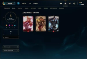 Conta ouro 3 com 32 champs e 3 skins - League of Legends LOL