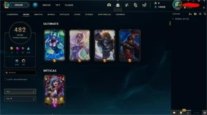 SUPER CONTA DE LOL COM TODOS PERSONAGENS E QUASE 500 SKINS! - League of Legends