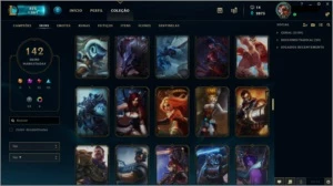 Conta League of Legends Platina 3. 142 skins, 20 jogos. LOL