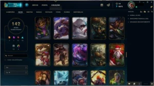 Conta League of Legends Platina 3. 142 skins, 20 jogos. LOL