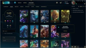 Conta League of Legends Platina 3. 142 skins, 20 jogos. LOL