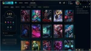 Conta League of Legends Platina 3. 142 skins, 20 jogos. LOL