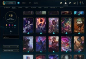 Conta Gold III (Solo Duo), Gold I (Flex), Nível 175, 46 skin - League of Legends LOL
