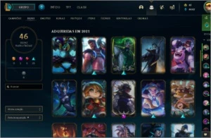 Conta Gold III (Solo Duo), Gold I (Flex), Nível 175, 46 skin - League of Legends LOL