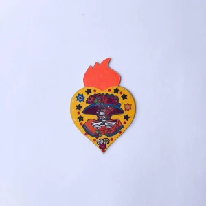 Enfeite de Parede Catrina Amarela - Artesanato e Personalizados