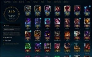 Conta LoL - Gold V Flex 135 Skins e 128 Campeões - League of Legends