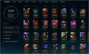 Conta LoL - Gold V Flex 135 Skins e 128 Campeões - League of Legends