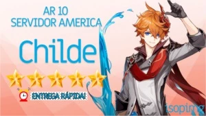 CONTA GENSHIN IMPACT INICIAL COM CHILDE AR 10 ✨