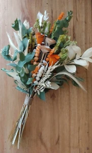 Buque com flores desidratadas - Laranja