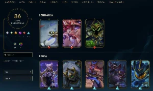 Conta League of Legends Full Acesso - 149 Champs e 86 Skins LOL