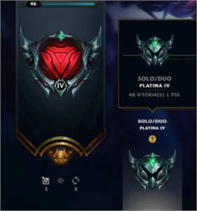Conta Platina 4 - League of Legends LOL