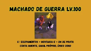 Machado De Guerra Nível 100 + 2M De Prata + Equipamento - Na - Albion Online