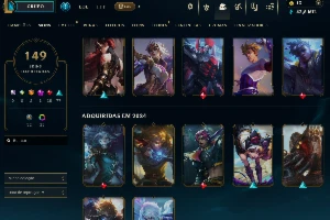 Conta lol com 149 skins e todos os Champs - League of Legends