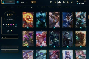 Conta lol com 149 skins e todos os Champs - League of Legends
