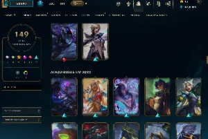 Conta lol com 149 skins e todos os Champs - League of Legends