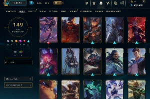 Conta lol com 149 skins e todos os Champs - League of Legends
