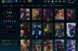Conta lol com 149 skins e todos os Champs - League of Legends