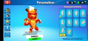 Conta Stumble Guys com skin especial e 3 emote especial