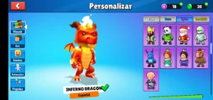 Conta Stumble Guys com skin especial e 3 emote especial