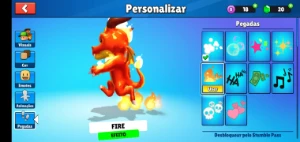 Conta Stumble Guys com skin especial e 3 emote especial