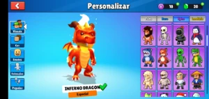 Conta Stumble Guys com skin especial e 3 emote especial