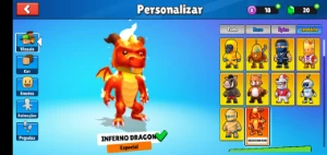 Conta Stumble Guys com skin especial e 3 emote especial