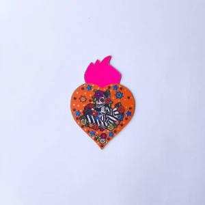 Enfeite de Parede Catrina Laranja - Artesanato e Personalizados