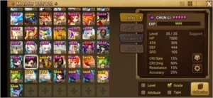#316 ChunLi Light+Dark Seara Rica Leo - Summoners War