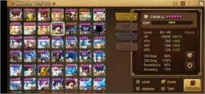 #316 ChunLi Light+Dark Seara Rica Leo - Summoners War