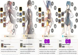 ✨CONTA GENSHIN A58 HUTAO C1 c/ HOMA + LANÇA DE JADE + YELAN✨ - Genshin Impact