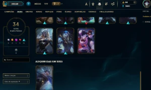 Vendo conta Diamante 3 com 34 skins - League of Legends LOL