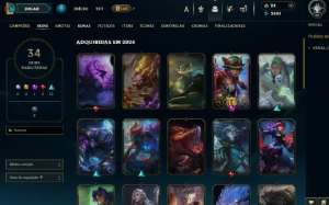 Vendo conta Diamante 3 com 34 skins - League of Legends LOL