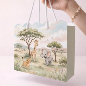 Kit 15 Sacolinhas Safari Savana - Pegue e Monte